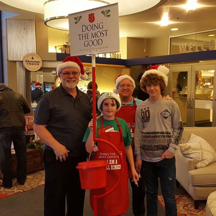 St. Mary’s Student Volunteers as a Bell Ringer